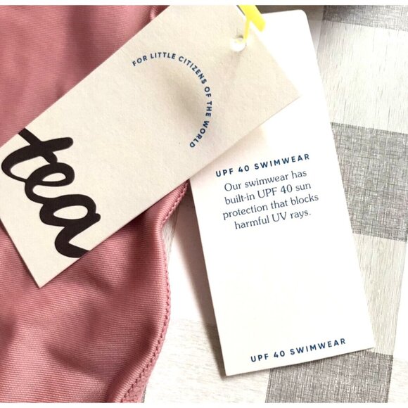 NWT Tea Collection Mauve Glow Colorblock LS Rashguard UPF 40 Size 2 - Picture 4 of 6